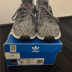 Adidas Kids EQT Support ADV J Gray Shoes